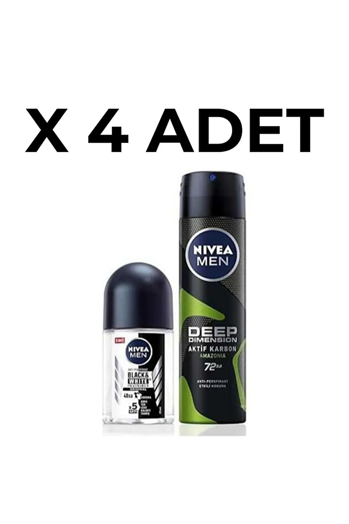 DEO MEN 150 ML AMAZONIA + ROLL-ON 25 ML SET X 4 ADET