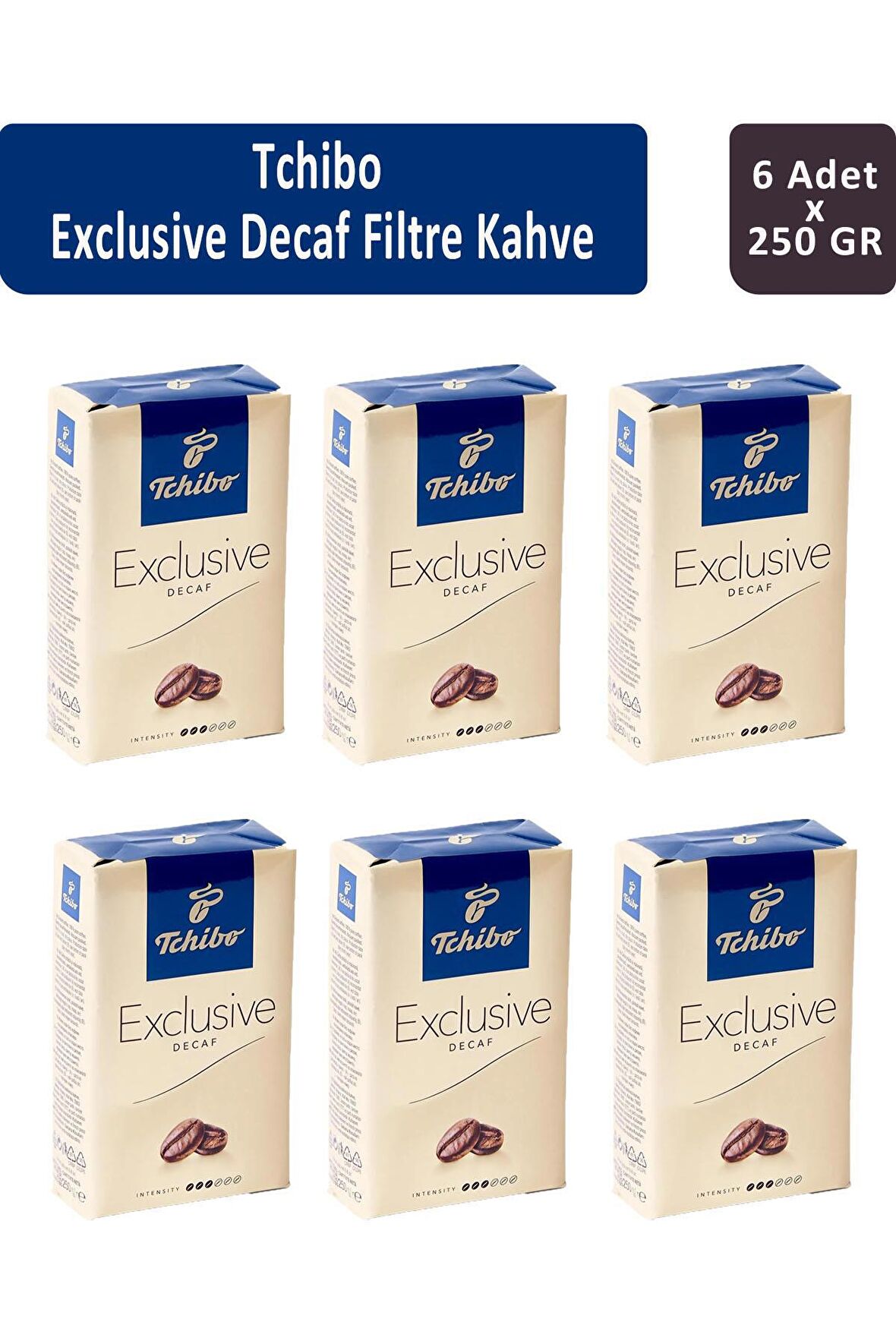 Tchibo Exclusive Decaf Filtre Kahve 250 gr x 6 Adet