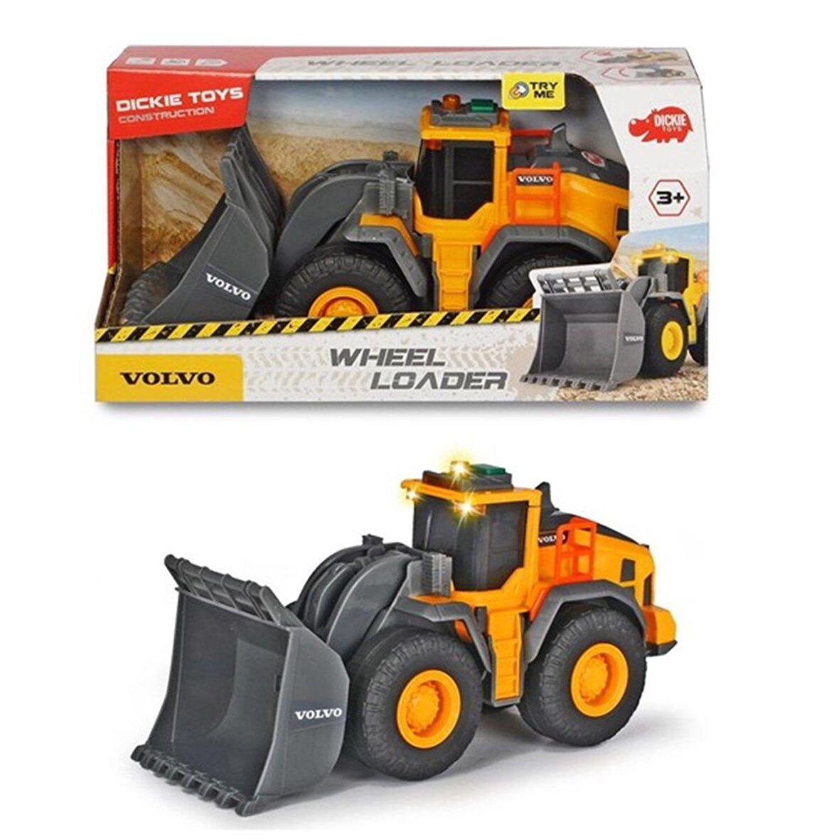 203723003 Dickie Toys,Volvo Işıklı ve Sesli Yükleyici Kepçe