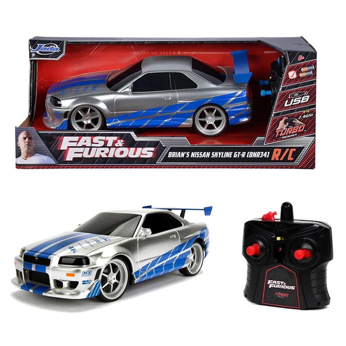 Simba Fast&Furious Rc Nissan Skyline Gt-r 2002 1:24 253203018