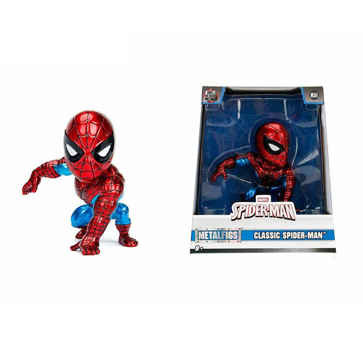 253221005 Jada, Marvel 4 inç Classic Spiderman Figür