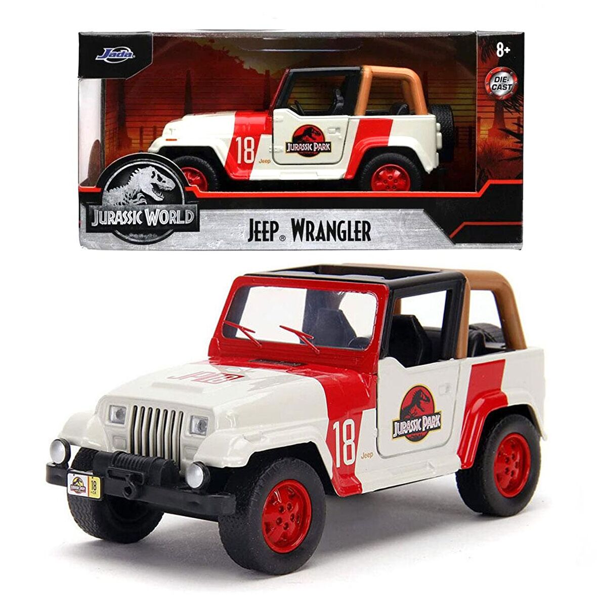 Jurassic Park Jeep Wrangler Model Araba 1:32