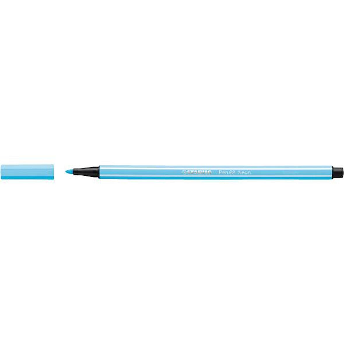 Stabilo Keçe Uçlu Boya Kalemi 1 Mm Fosforlu Mavi 68/031   10'lu Paket / Stabilo