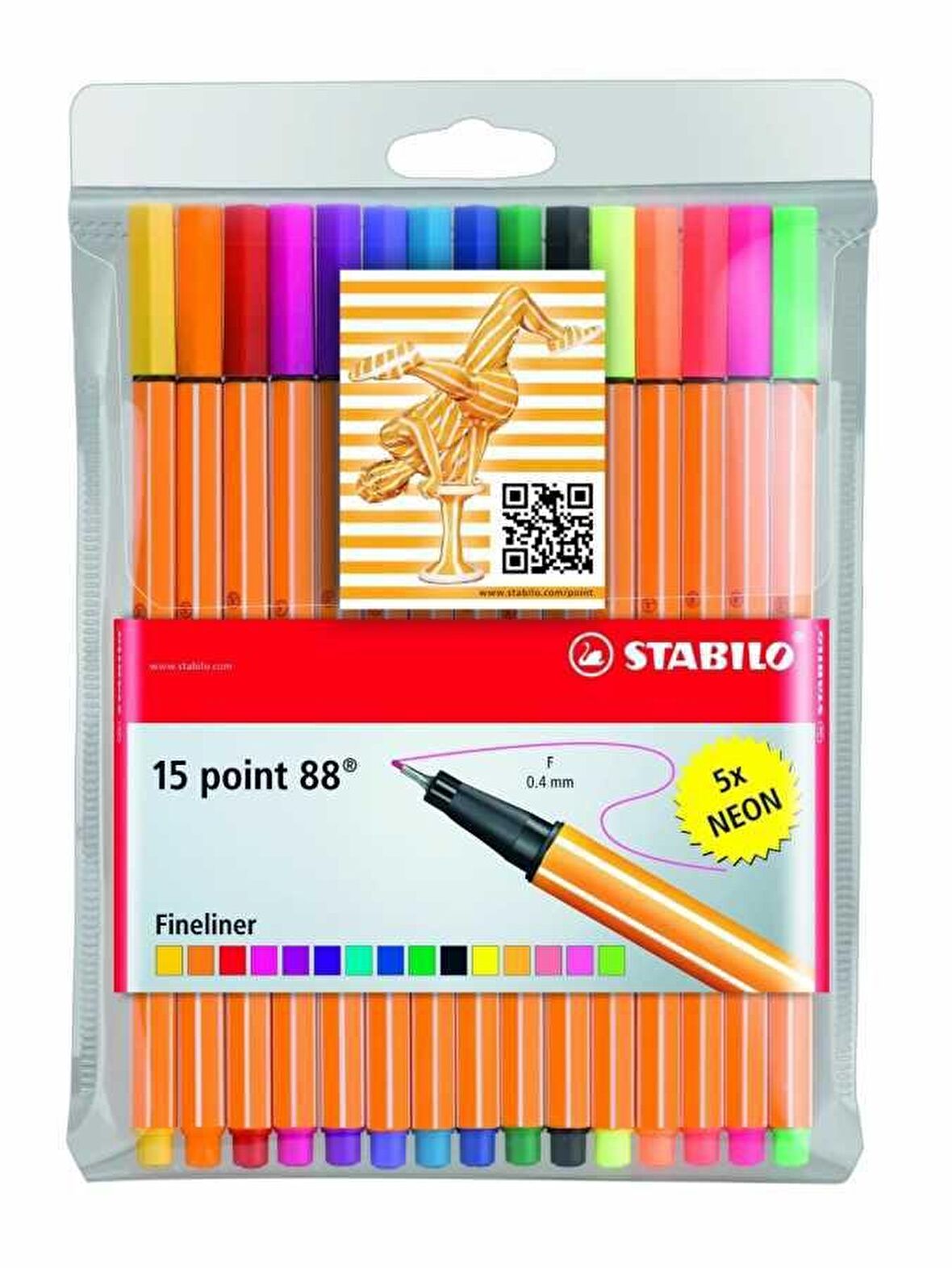 Stabilo Point Fineliner Kalem 88 10+5 Neon Paket