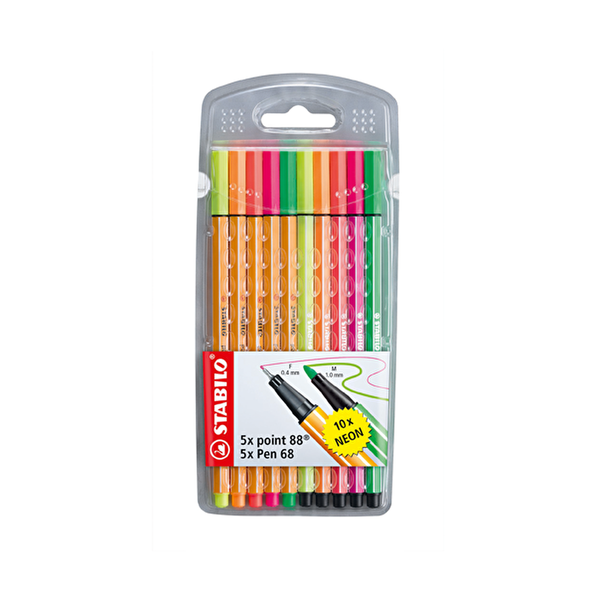 STABILO point 88+Pen 68 Neon 10'lu Paket