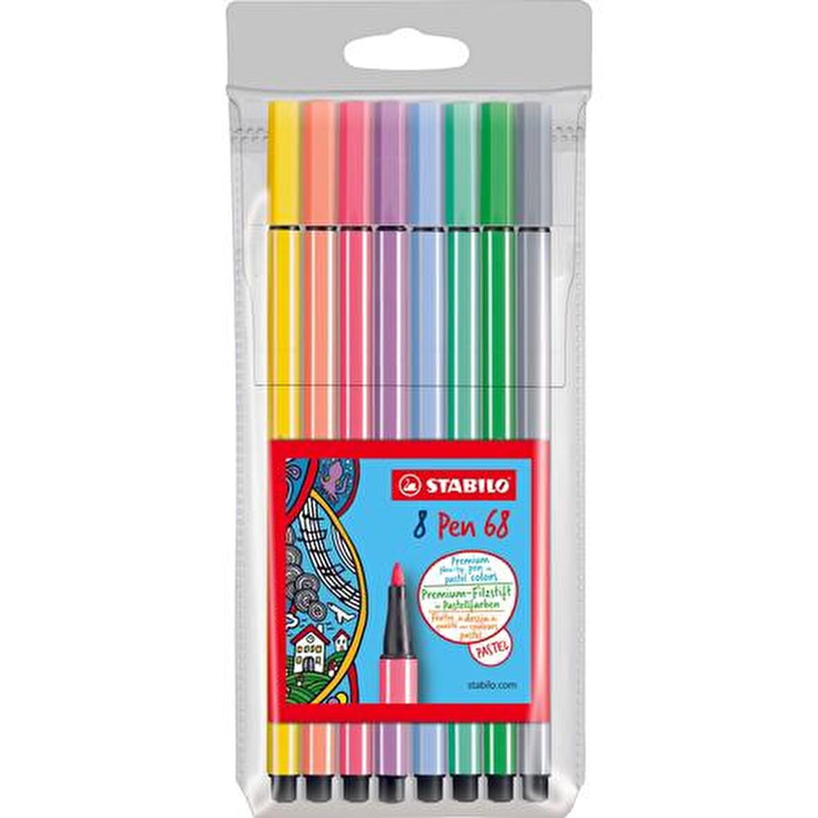 Stabilo Pen Keçeli Kalem 68 8'Li Pastel Paket
