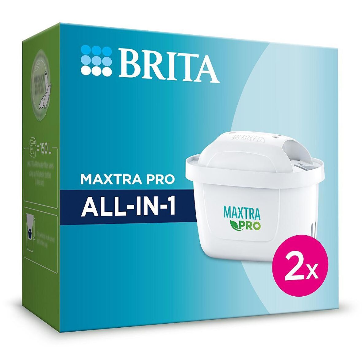 BRITA MAXTRA PRO ALL-IN-1 Yedek Su Arıtma Filtresi, 2’li