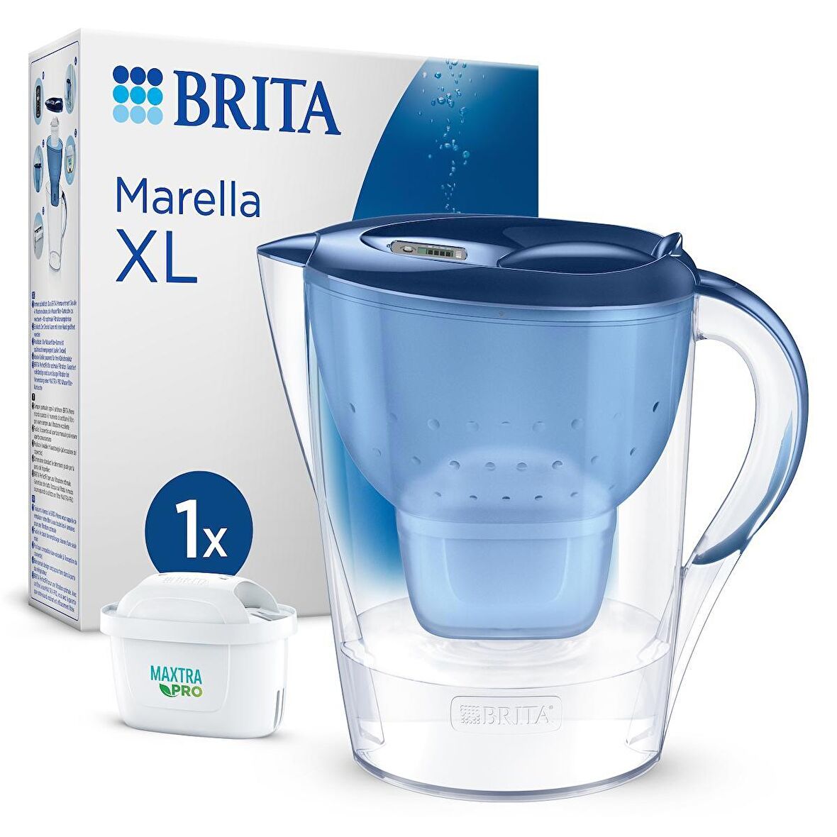 BRITA Marella XL Filtreli Su Arıtma Sürahisi – Mavi (3,5 L)