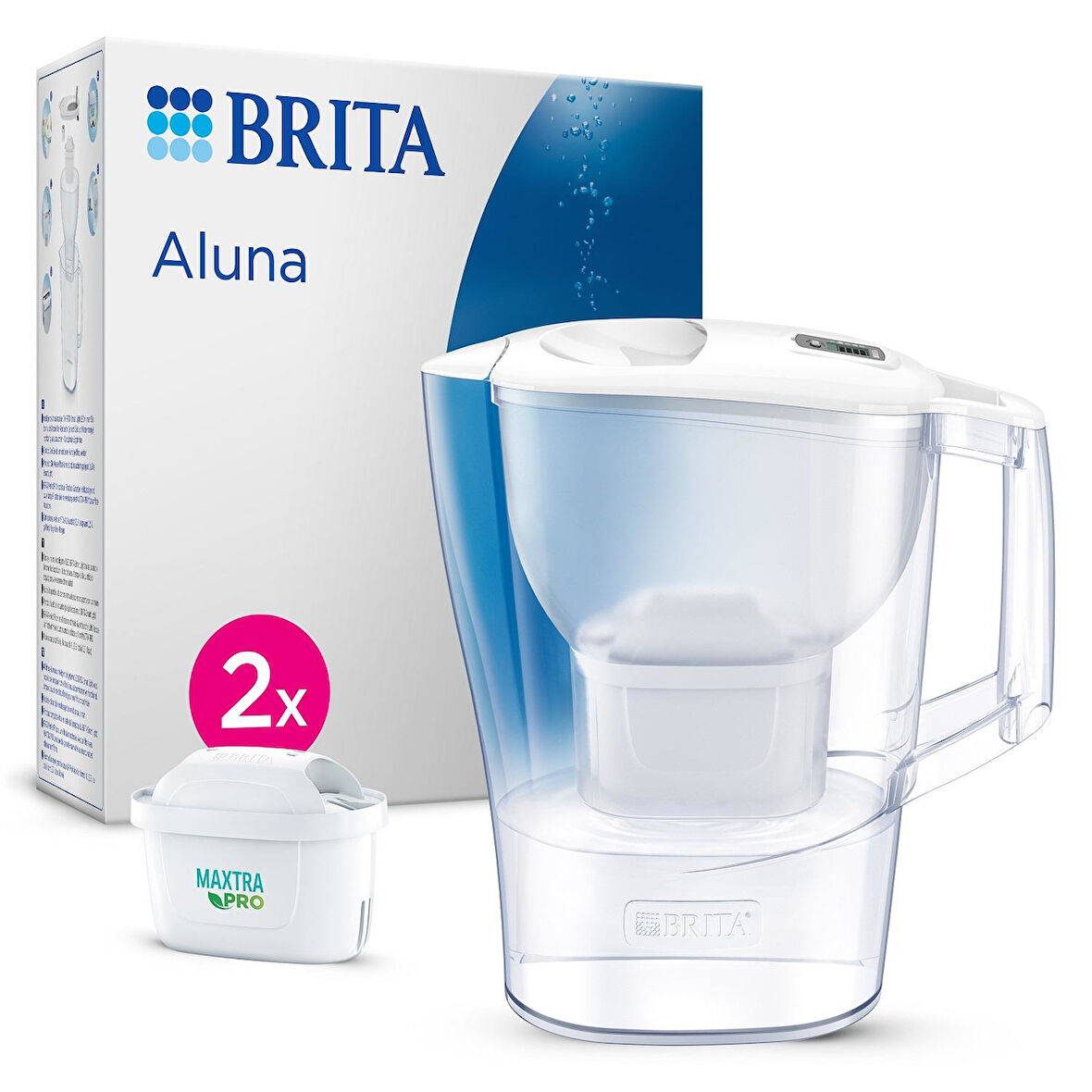 BRITA Aluna Cool 2x Maxtra Pro All-In-1 Filtreli Su Arıtma Sürahisi - Beyaz