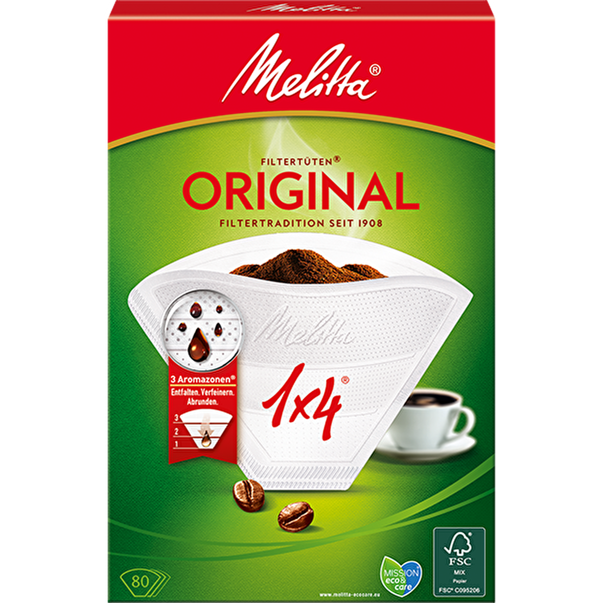 MELITTA FİLTRE KAHVE KAĞIDI ORIGINAL BEYAZ RENK 80 Lİ