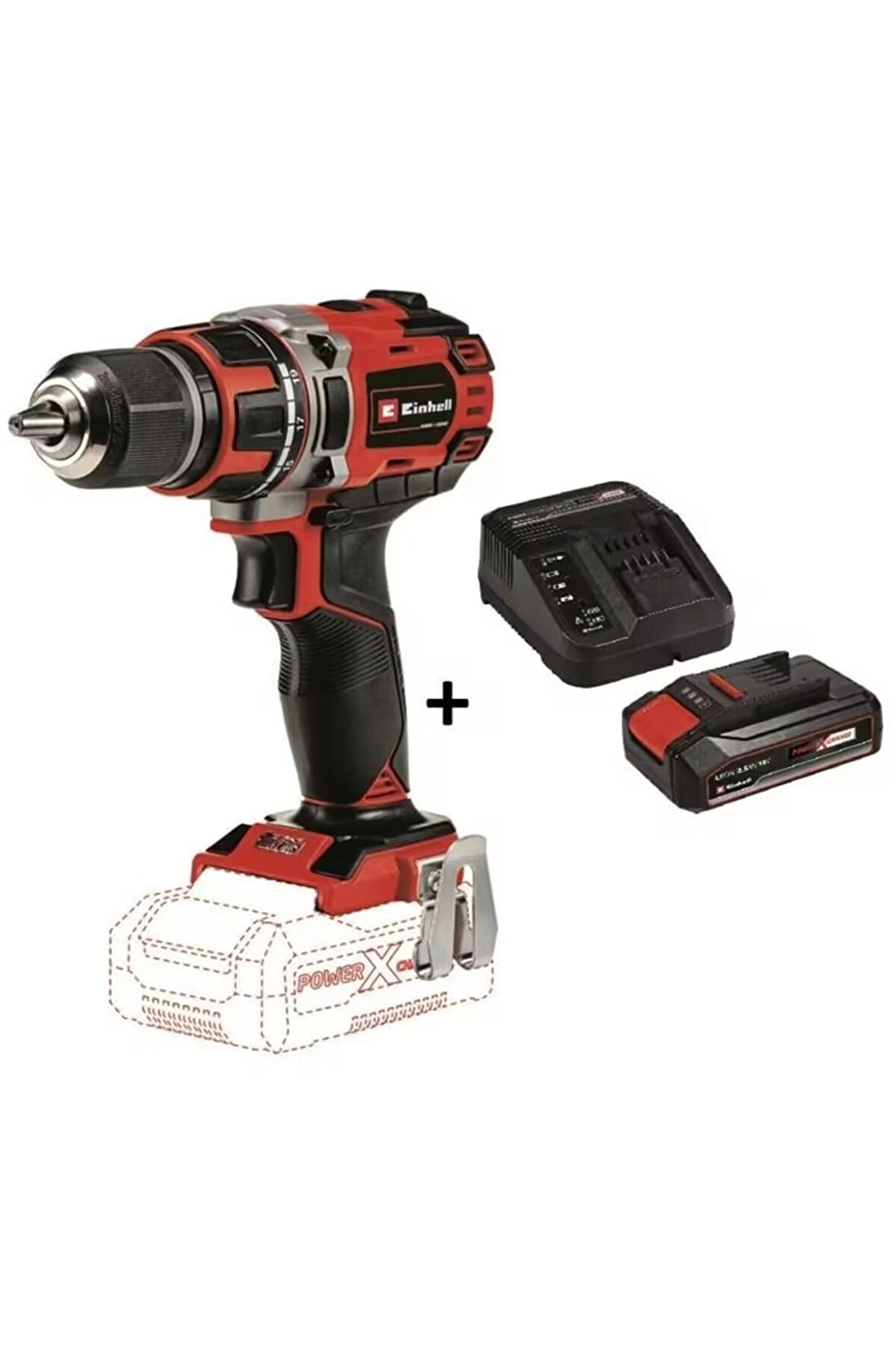 Einhell TP-CD 18/50 Li BL Matkap + 2,5 Ah Starter Kit