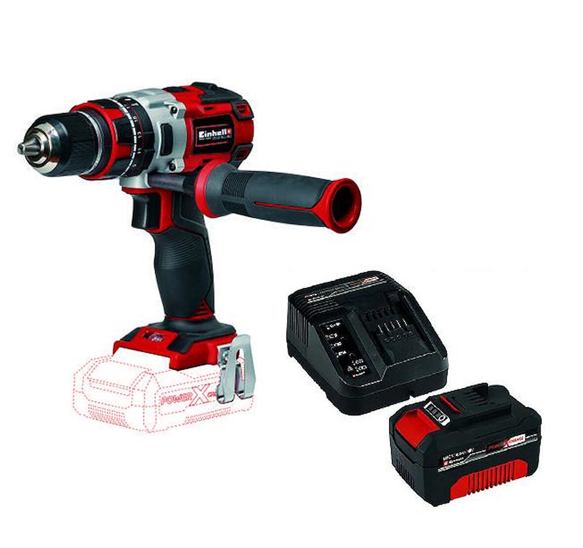 Einhell TE-CD 18 Li-i Brushless-Solo Akülü Darbeli Matkap ve 18V 4amper Akü Şarj Seti