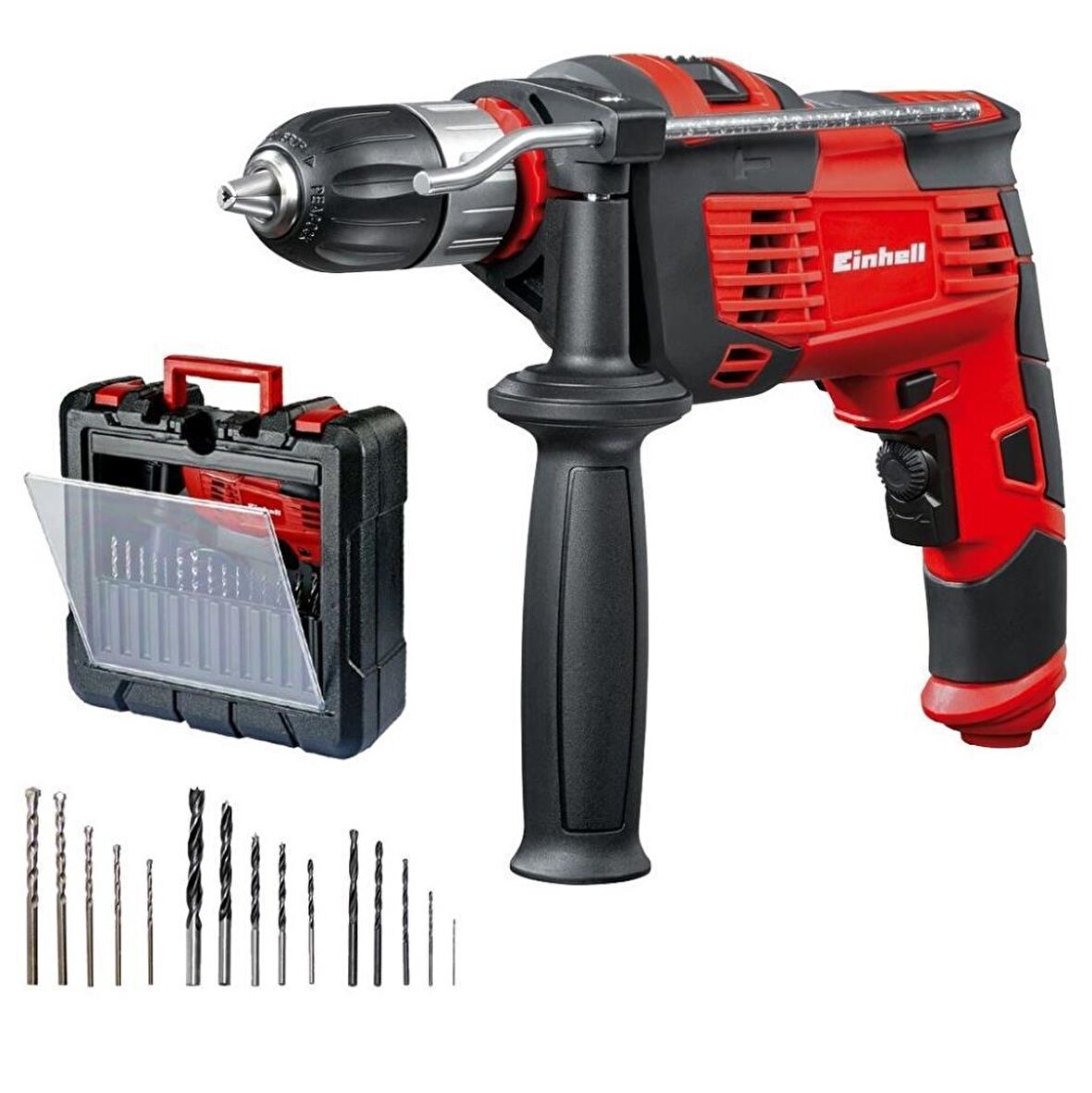 Einhell Tc-Id 1000 Kırmızı Devir Ayarlı Matkap Seti