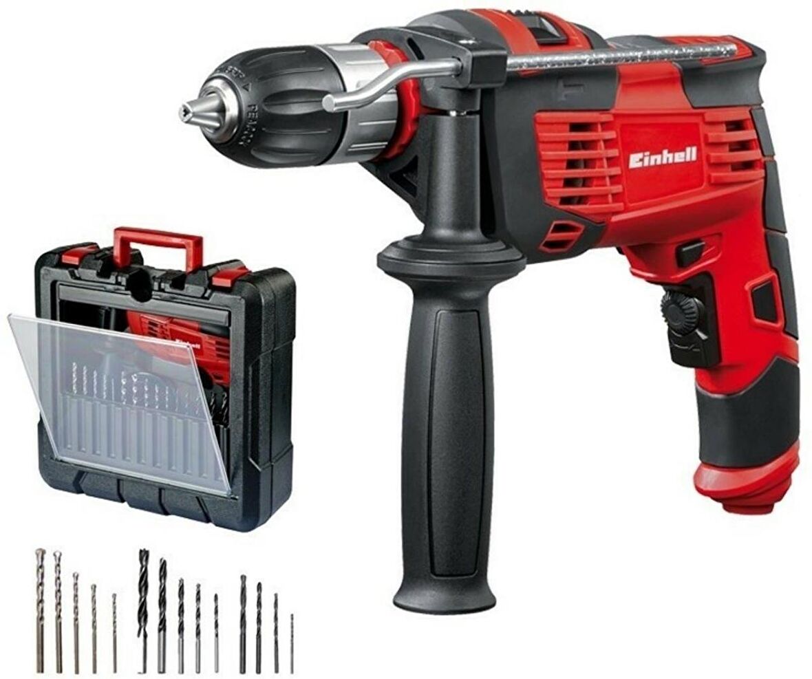 Einhell TC-ID 1000 230 - 240 Volt Kırmızı Devir Ayarlı Matkap Seti