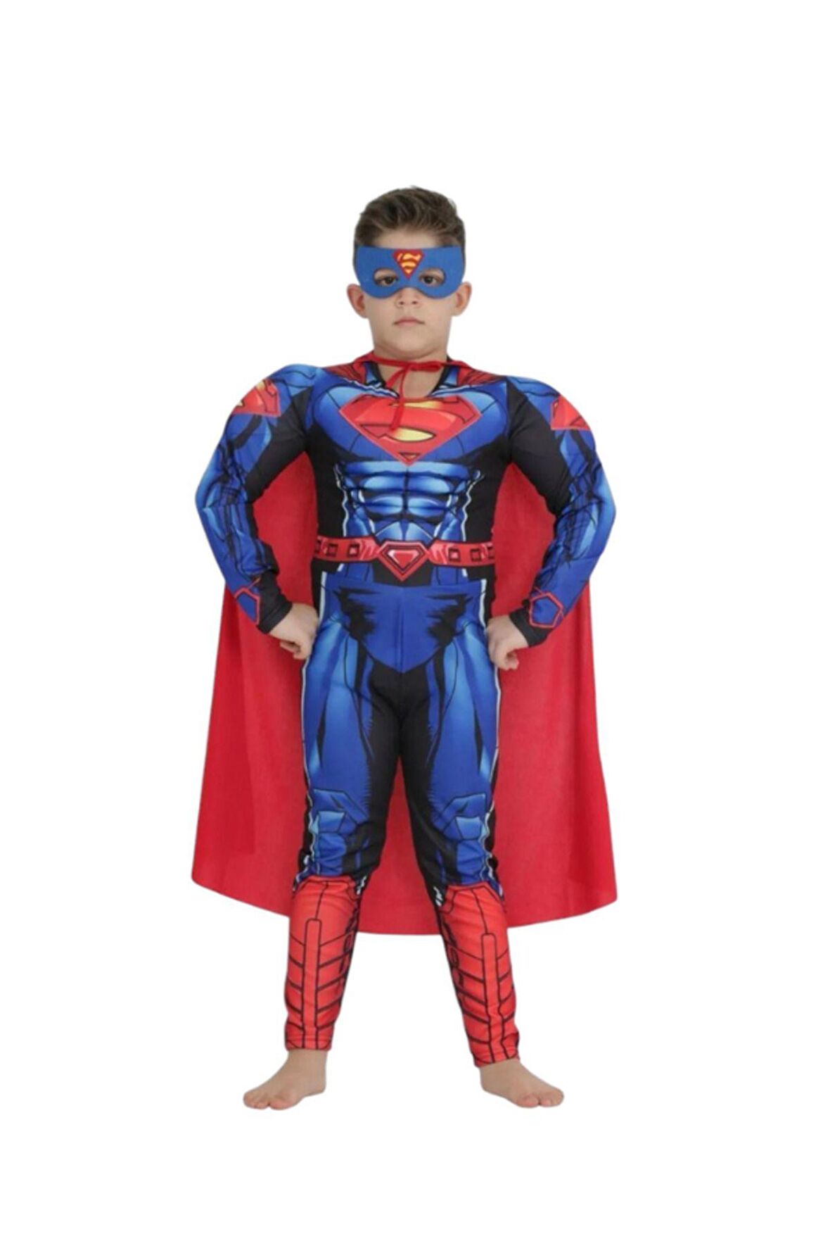 Süperman Kaslı Çocuk Kostümü