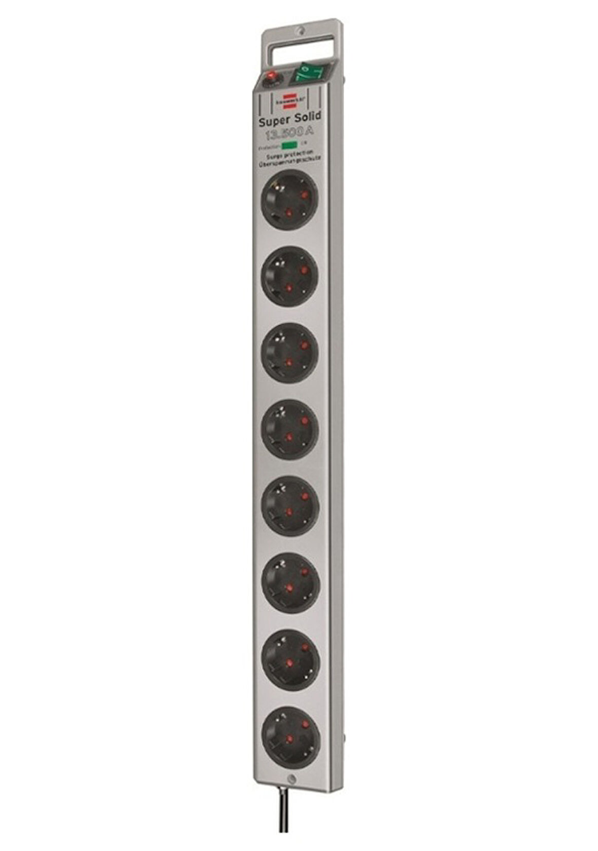 Brennenstuhl Super Solid Surge Protection 13.500 mAh Anahtarlı 8'li 2.5 m Akım Korumalı Priz
