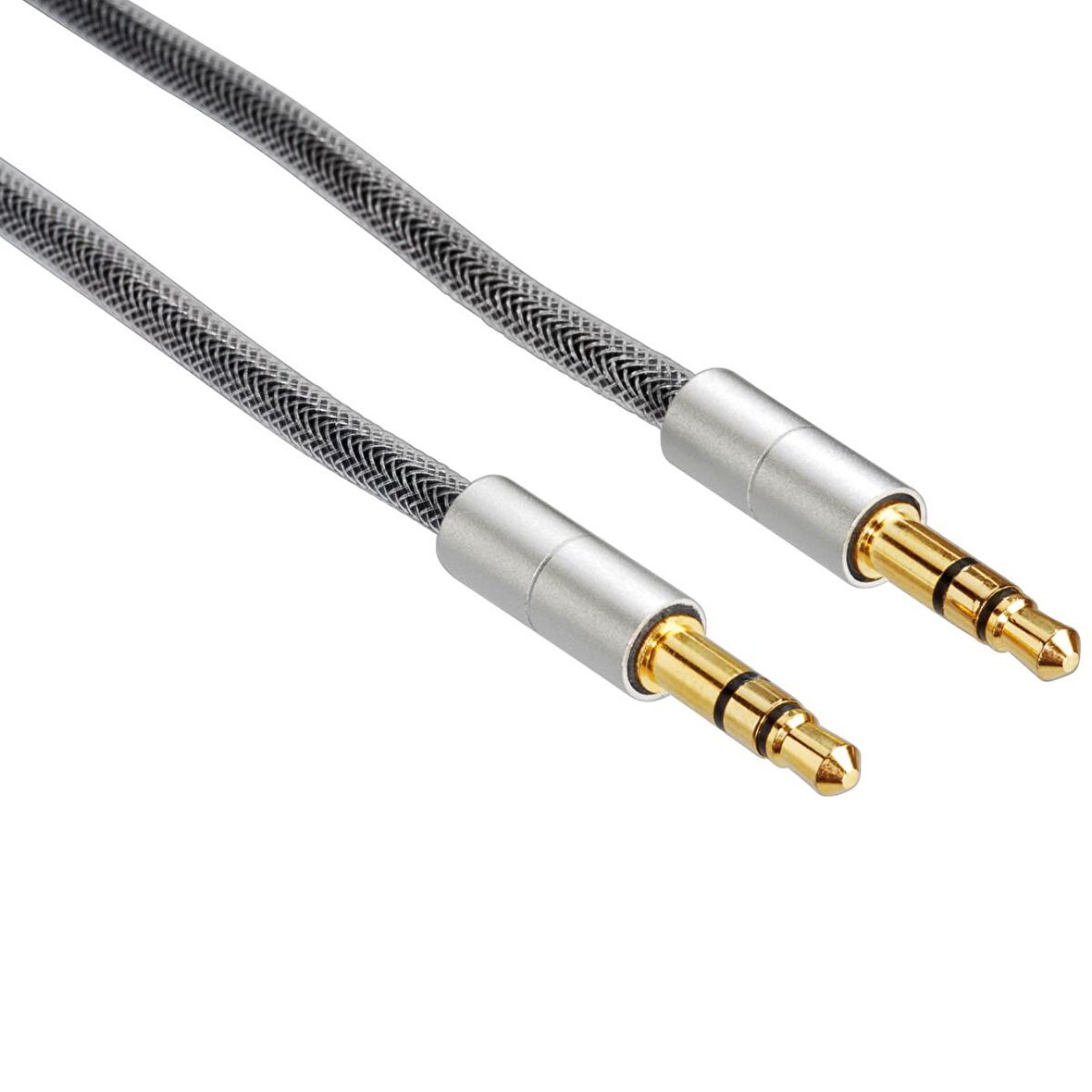 Hama 3.5mm-3.5mm 'Aluline' Altın Uçlu Ses Kablosu 2m