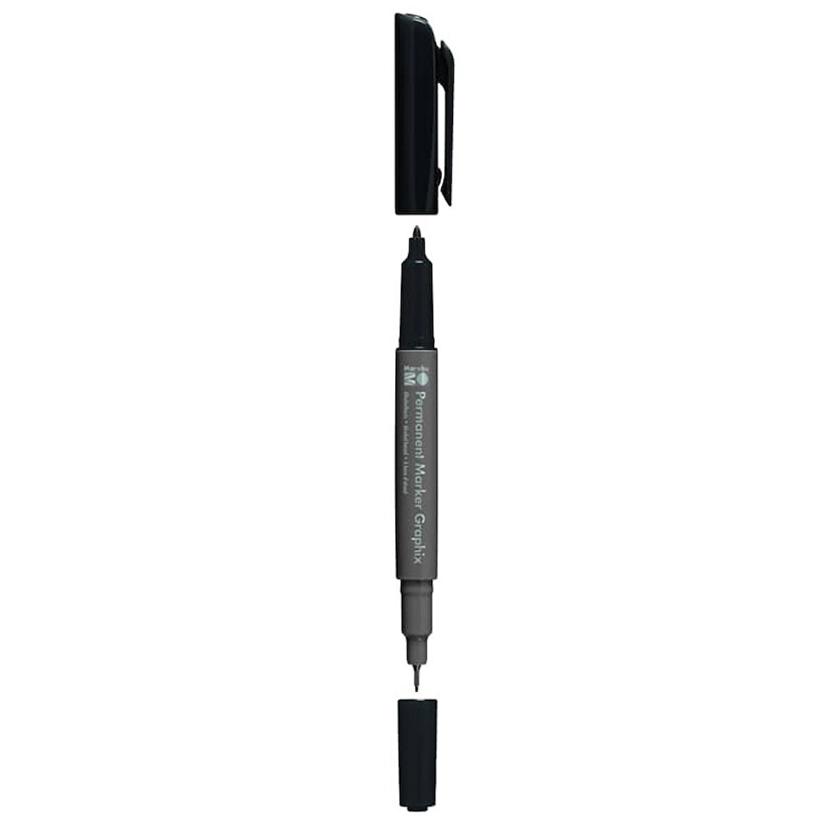 Marabu Graphix Permanent Marker Çift Uçlu Siyah