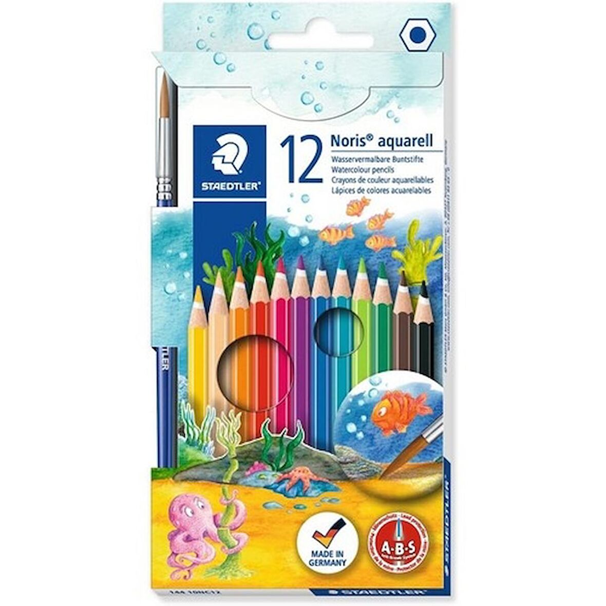 STAEDTLER 144 10NC12 NORİS CLUP AQUARELL KURU BOYA 12 RENK