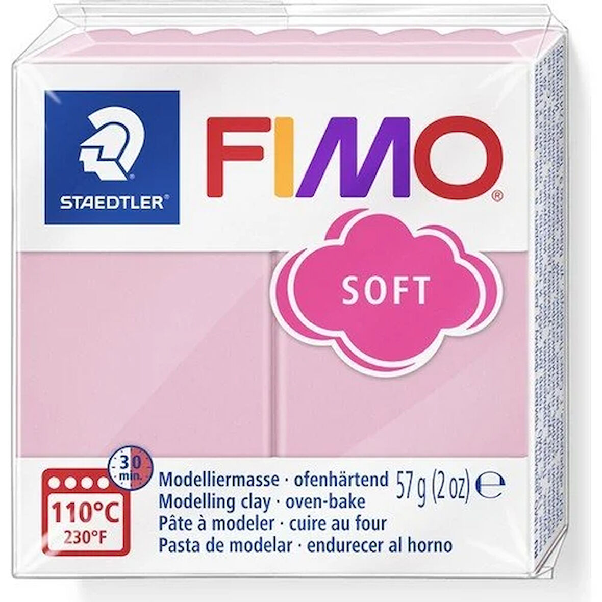 Staedtler Fimo Polimer Kil 57gr Soft Modelleme Kili Pembe / 8020-T21