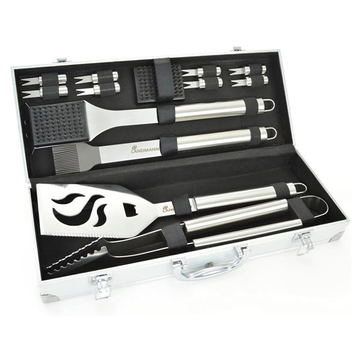 LANDMANN 13399 ÇANTALI PASLANMAZ ÇELİK AKSESUAR SETİ 14 PARÇA