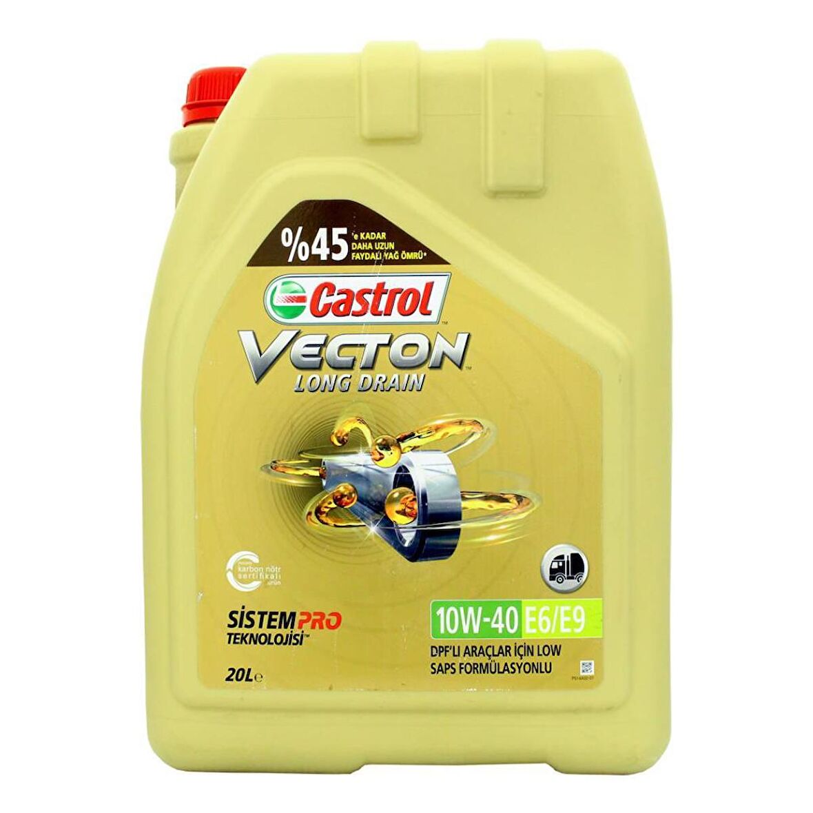 Castrol Vecton Long Drain 10W-40 E6/E9 20 Lt DPF'li Araçlar İçin