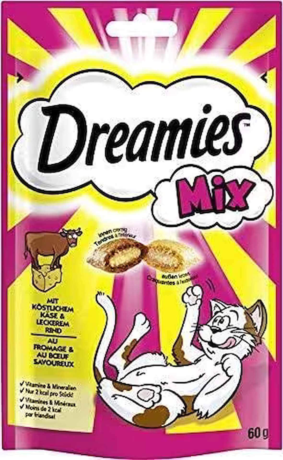 Dreamies Mix Peynirli Sığır Etli 60 gr 24'lü Kedi Ödül Maması