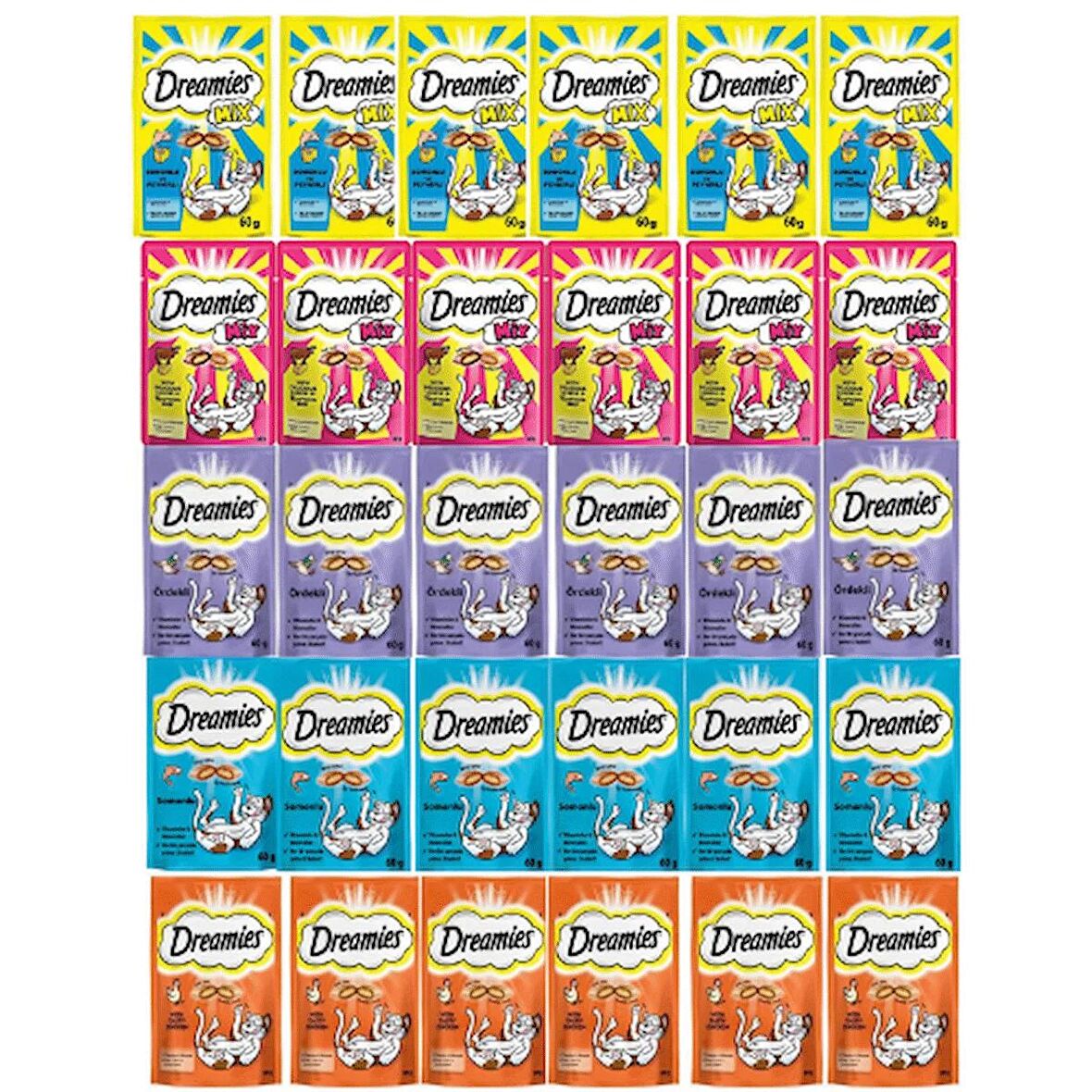 Dreamies Karışık 60 gr*30 Ad