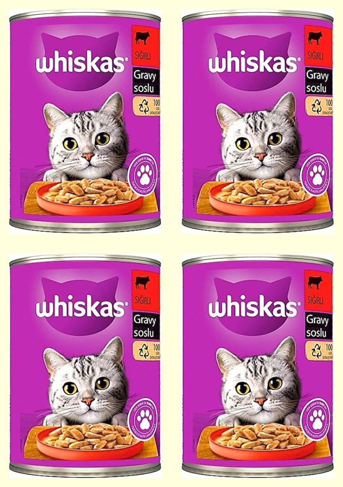 Whiskas Konserve Mama 400 gr Sıgır Etlı X 4 Adet