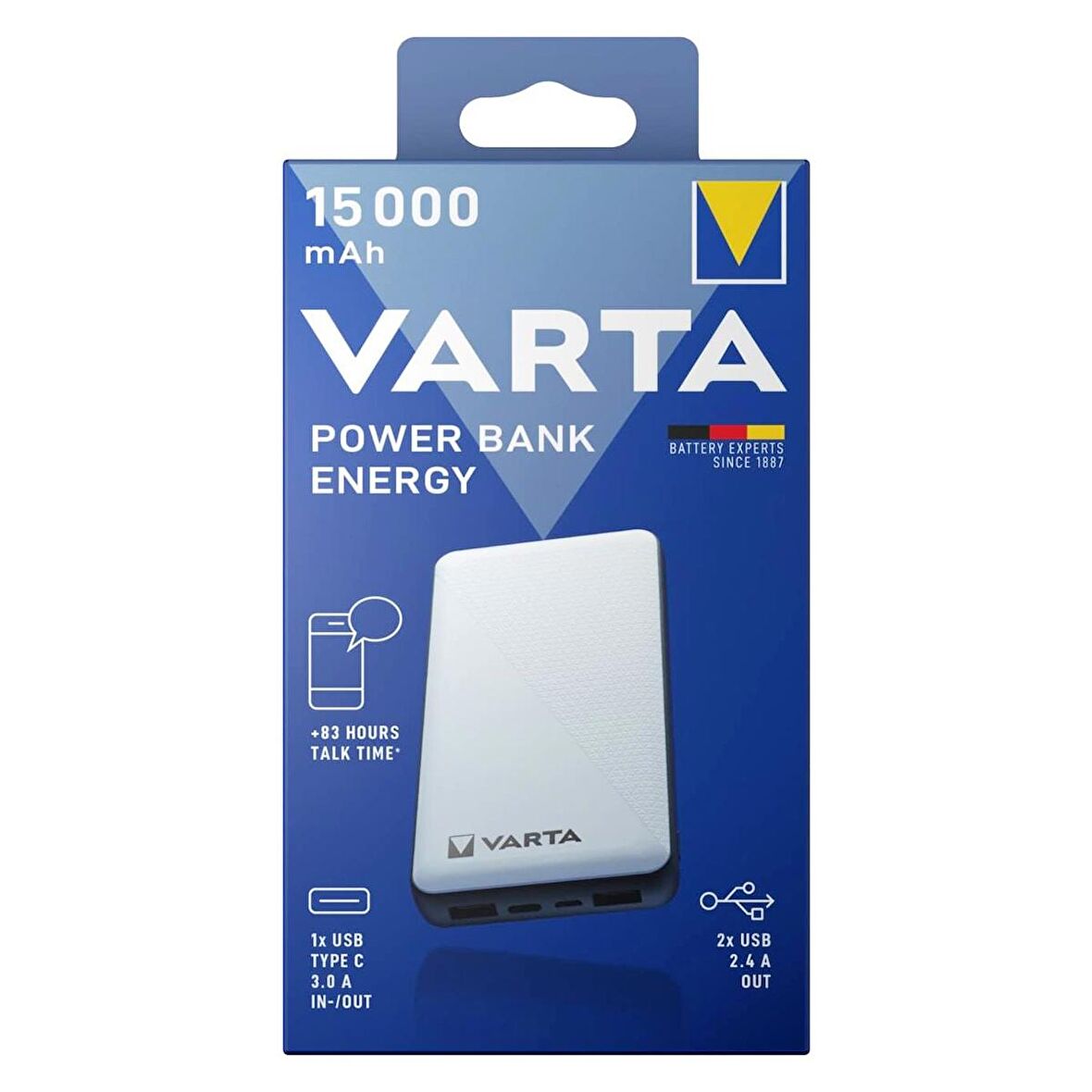 Varta Power Bank Energy 15000 mAh Taşınabilir Şarj Cihazı