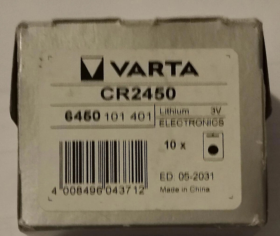 Varta CR2450 Lithium Pil 3V