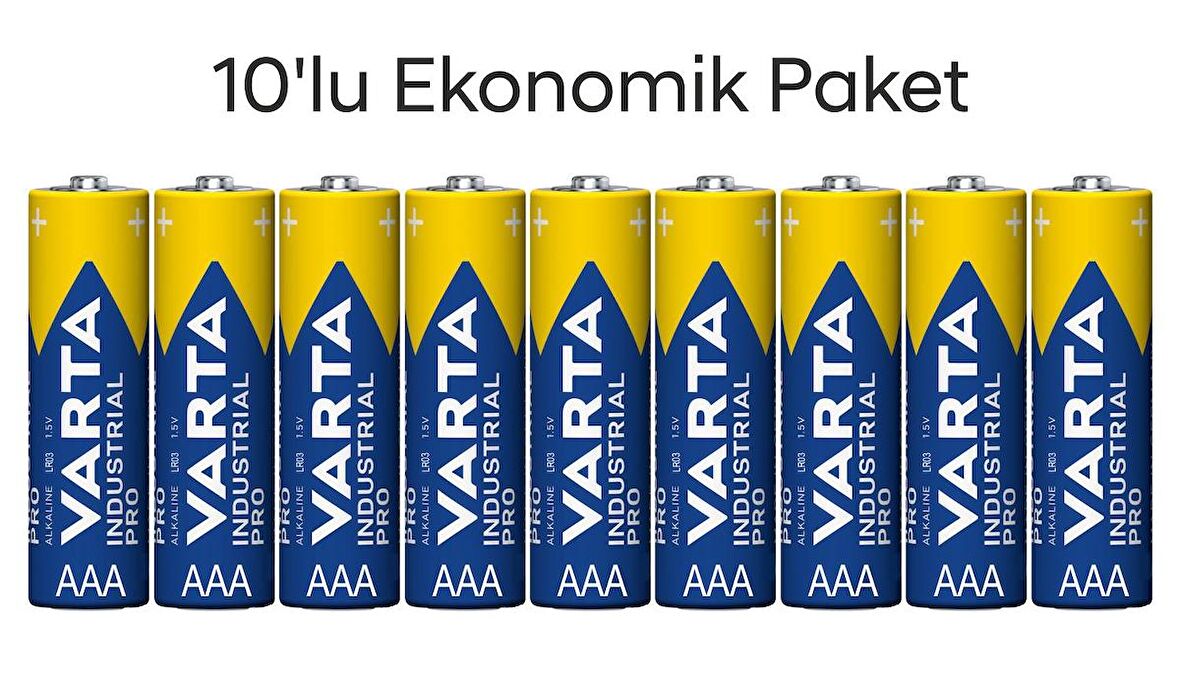 Varta Endüstriyel Pro AAA 4003  Kalem Pil 10 lu Paket