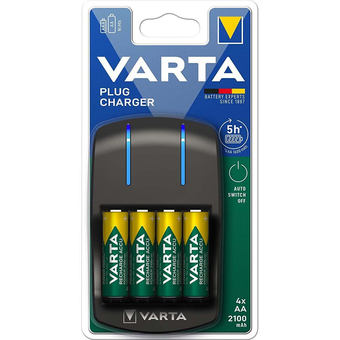 Varta 57647 Pil Şarj Cihazı + Varta 2100 mAh Pil 4'lü