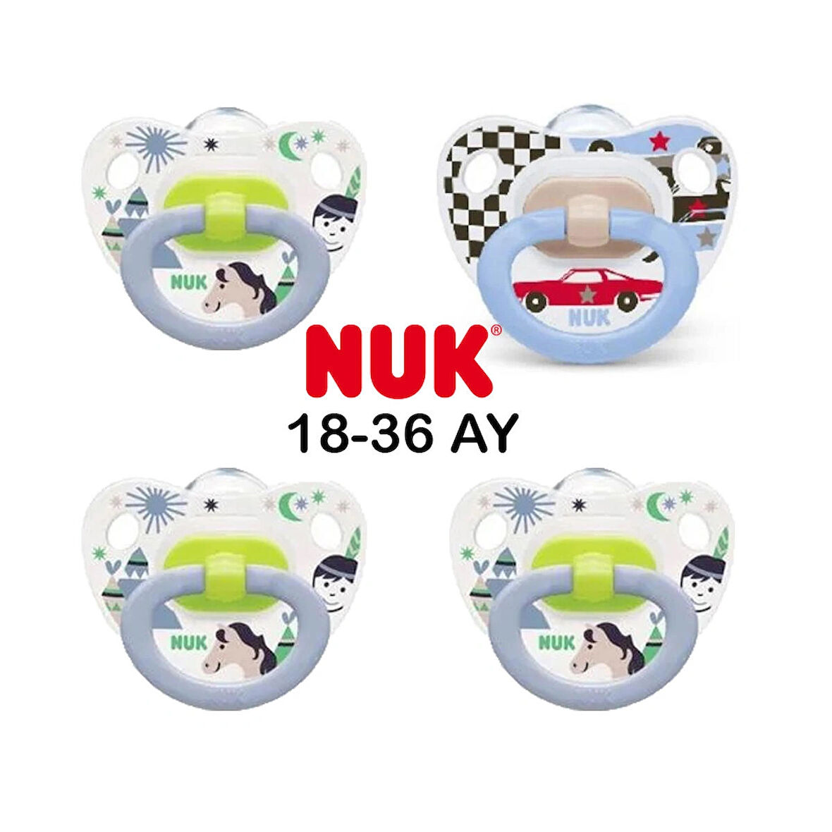 Nuk Happy Days Ortodontik Emzik 18 - 36 Ay 4 ADET