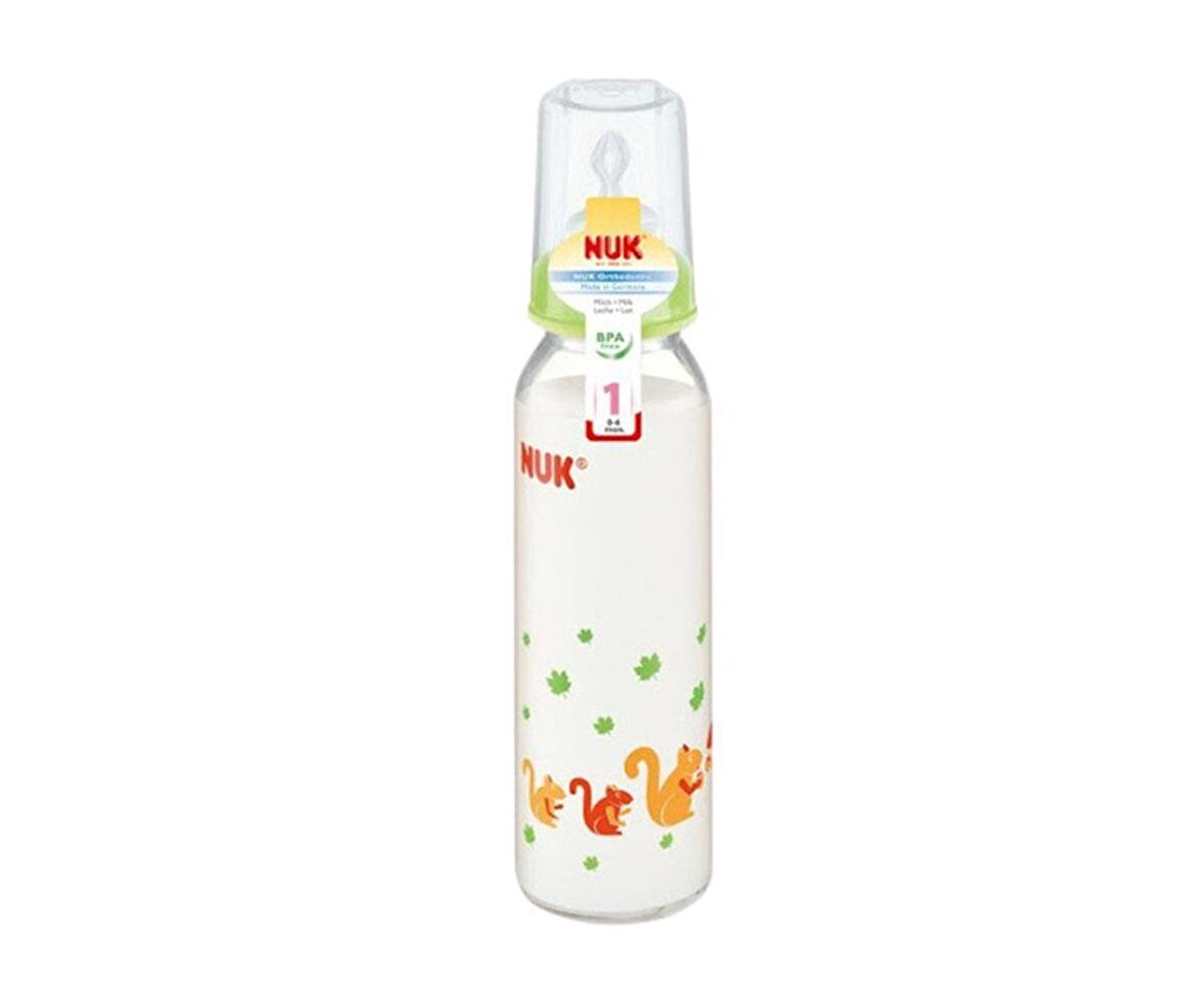 Nuk Silikon Emzikli Cam Biberon 250 Ml - Yeşil