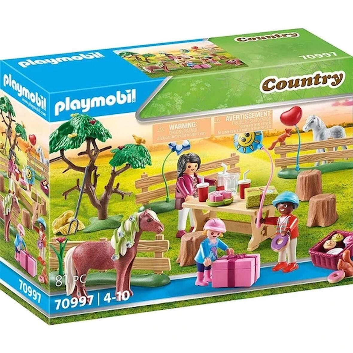 Playmobıl Country 70997 Midilli Çiftliğinde Çocuk Doğum Günü Partisi, 4 Yaş ve Üstü Çocuklar Için Oyuncak