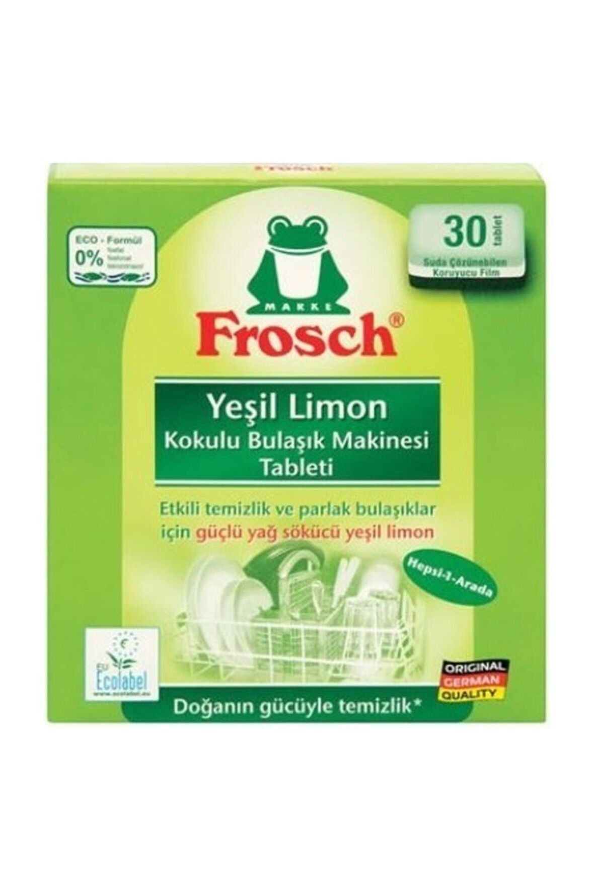 Frosch Limon Kokulu 30 Yıkama Tablet Bulaşık Makinesi Deterjanı 30 Adet 