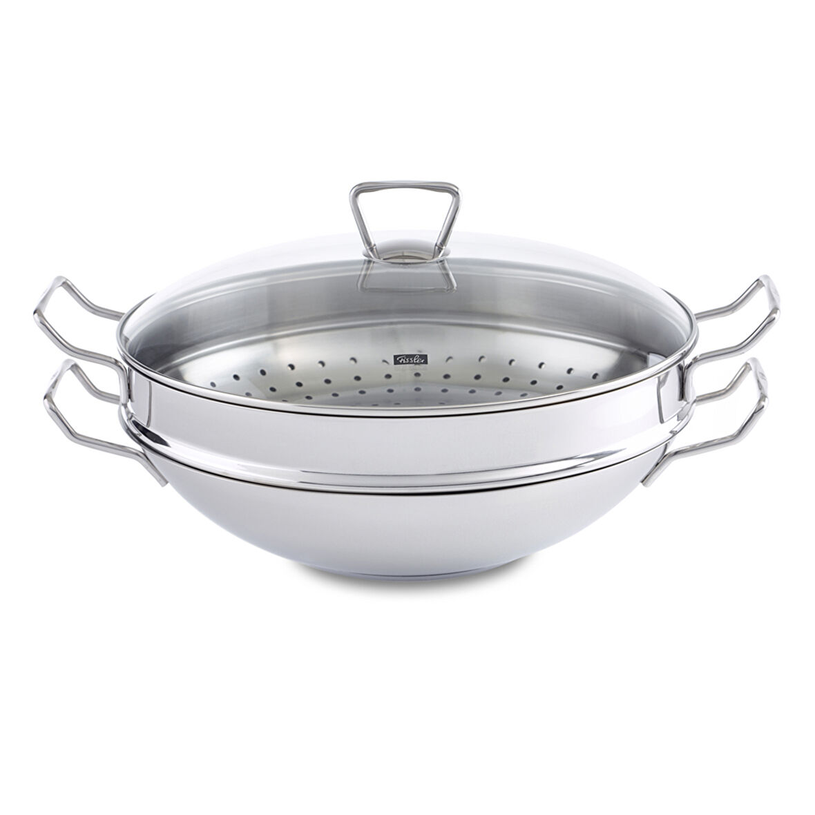 Fissler Kunming Cam Kapaklı Wok Tava 36 cm