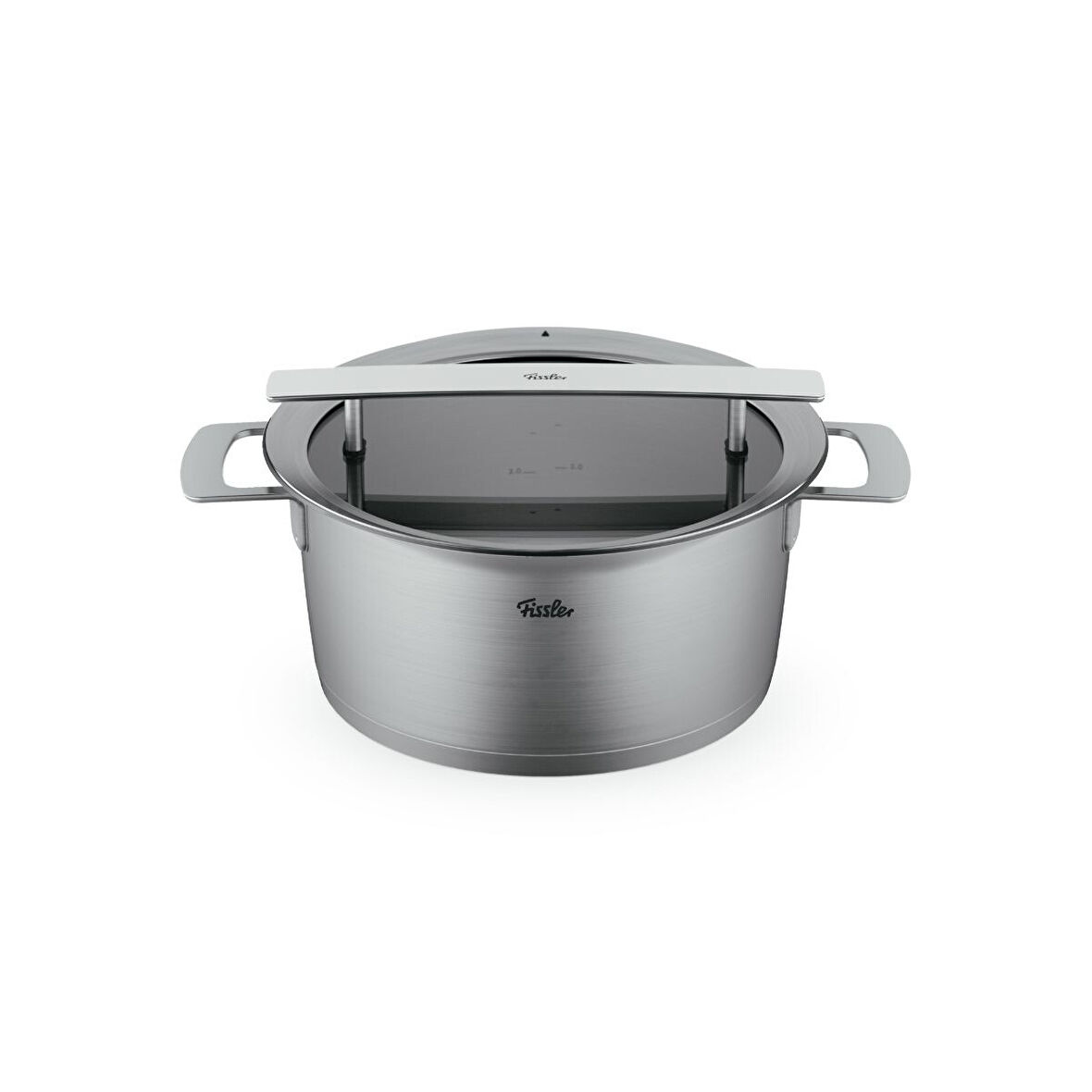 Fissler Phi Collection Cam Kapak Kısa Tencere 24 cm