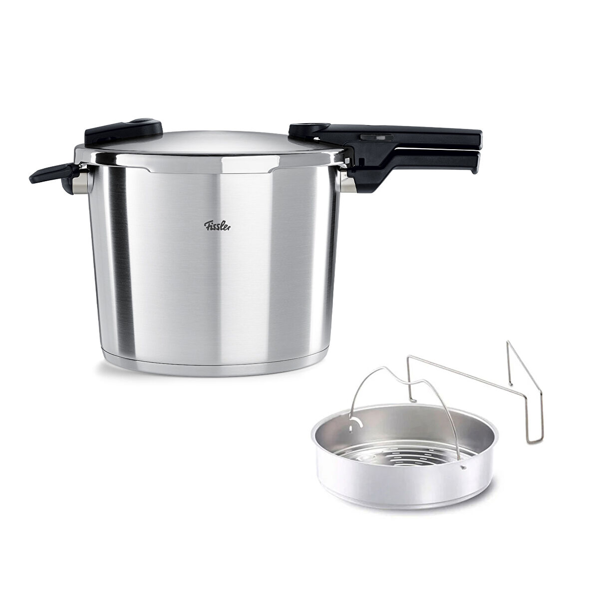 Fissler Vitaquick Premium 8 Litre Düdüklü Tencere + Buharda Pişirme Aparatı