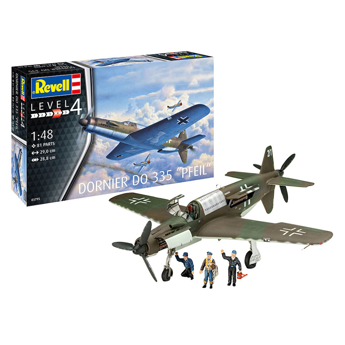 Revell Model Kit Uçak Dornier Do 335 Pfeil 03795