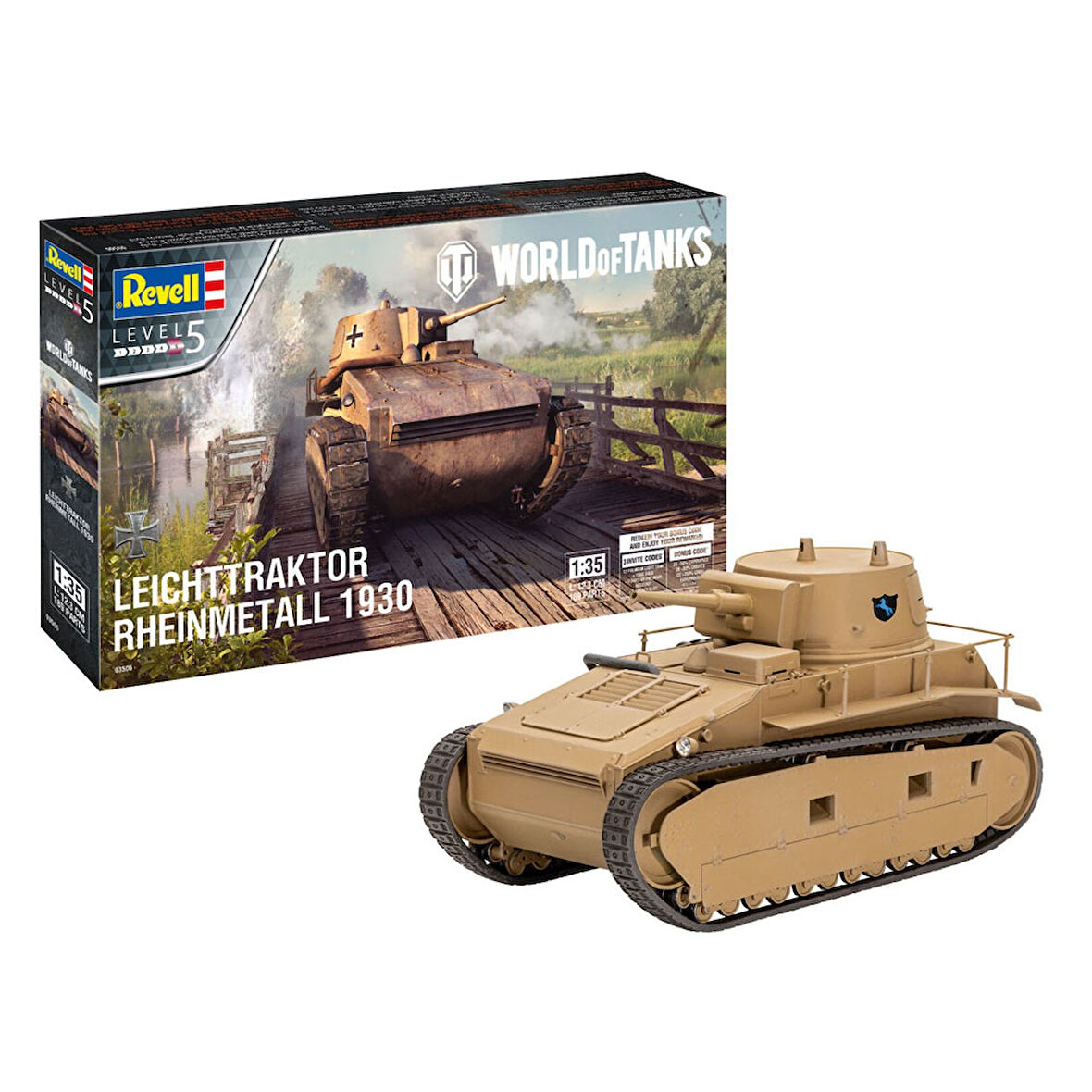 Revell Maket Leichttraktor Rheinmetall 1930 World of Tanks 03506