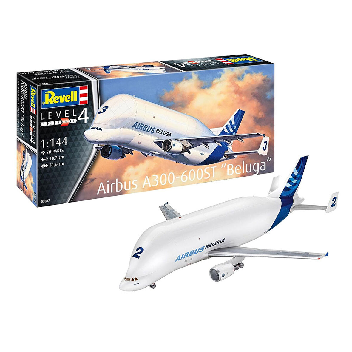 Revell Maket Model Kit Uçak Airbus A300-600ST Beluga 03817