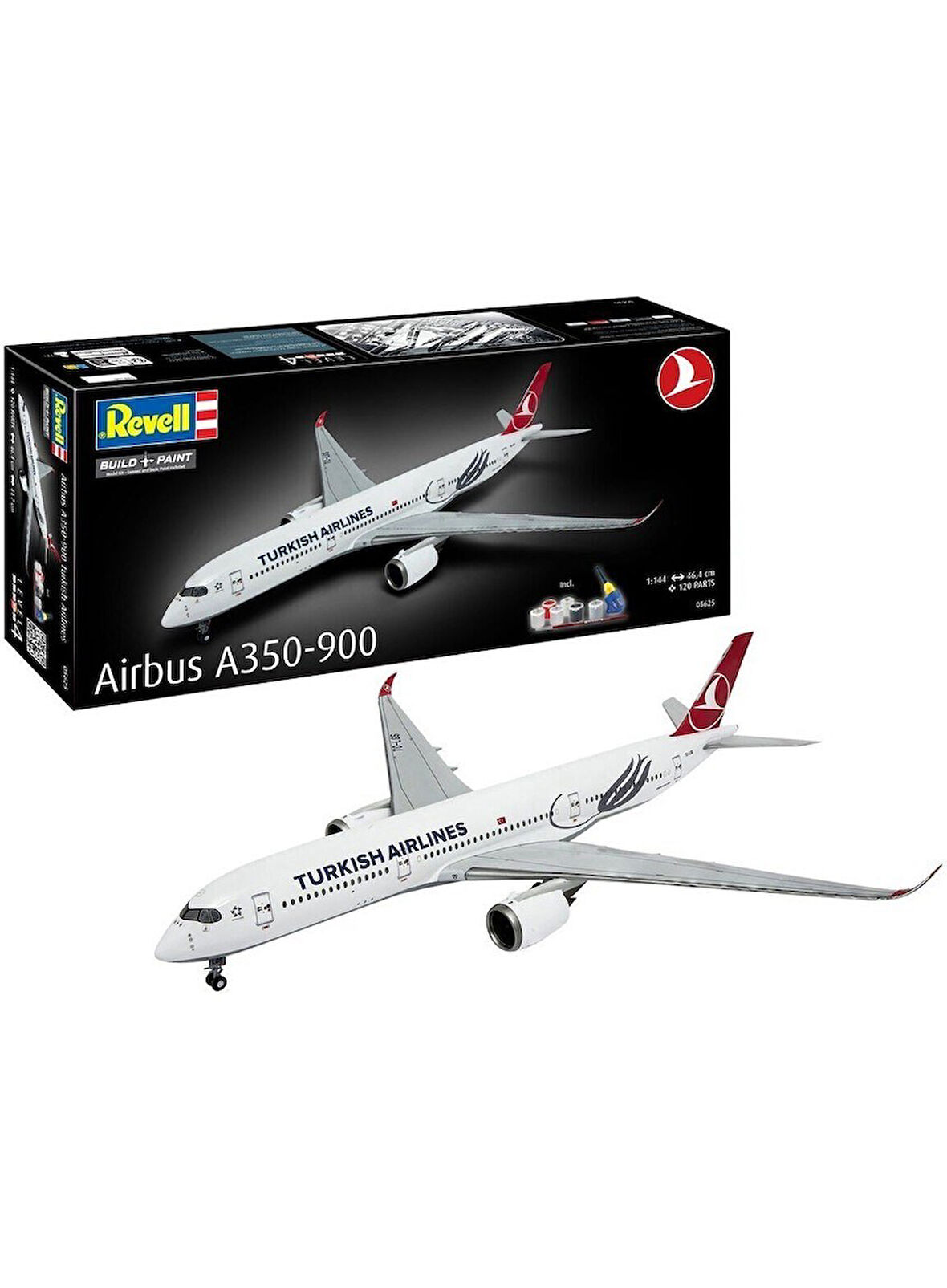 5625 Revell - Turkish Airlines Airbus A350-900 Maket Kiti Yapılabilir Maket Uçak 