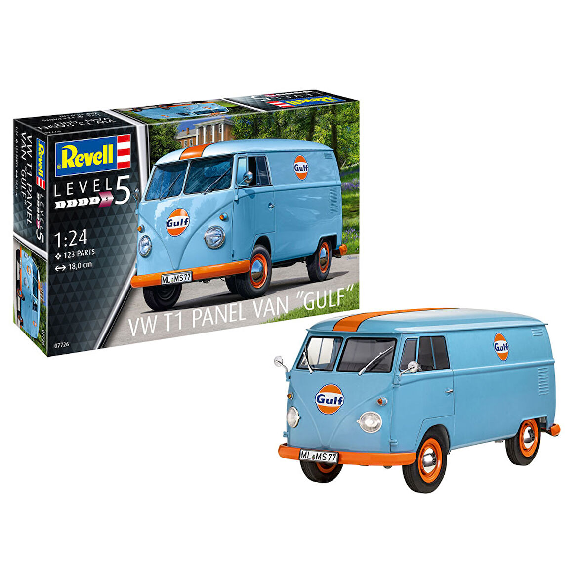Revell Model Kit Araba VW T1 Panel Van Gulf Decoration 07726