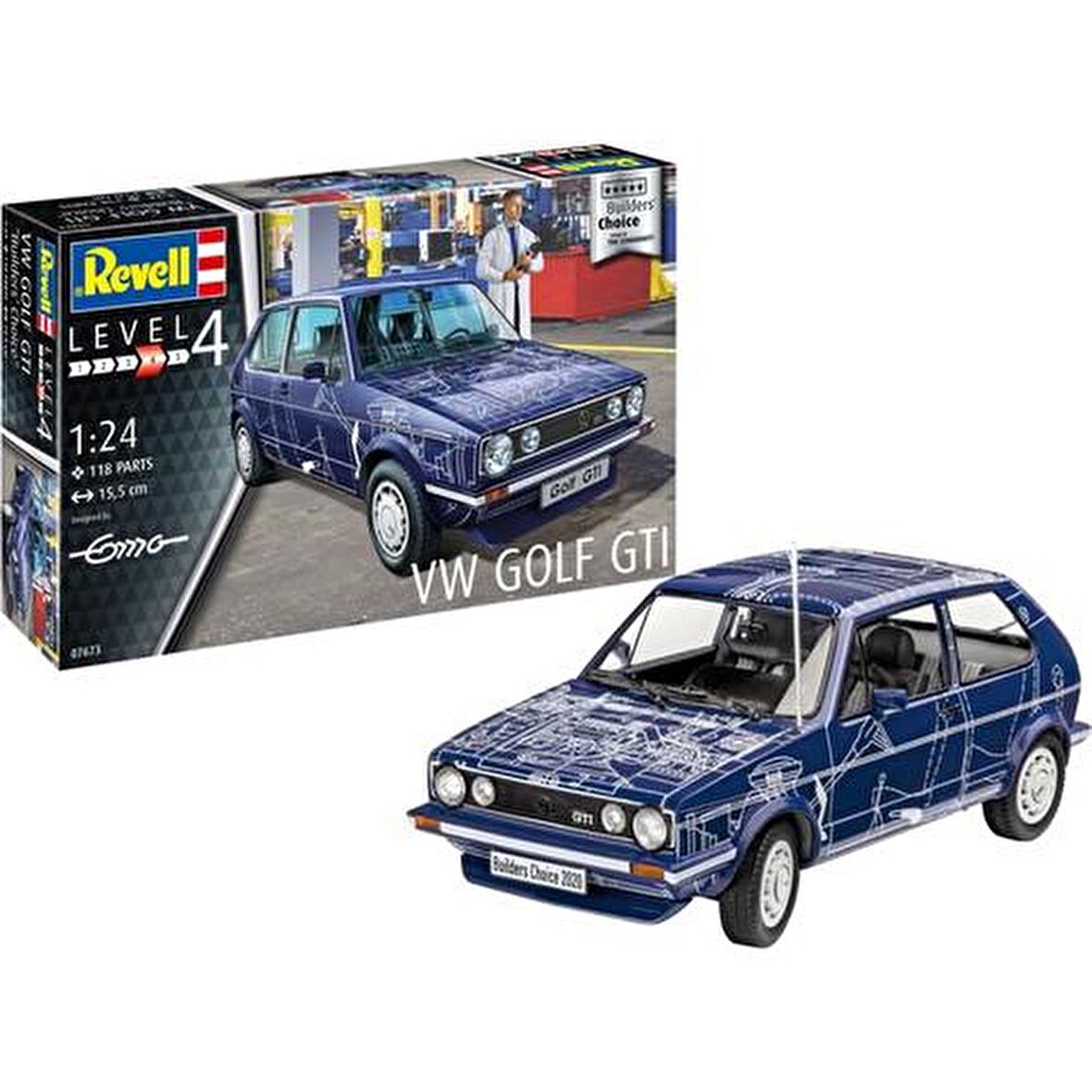 Revell Maket Seti Vw Golf Gti Builders Choice 67673 1:24