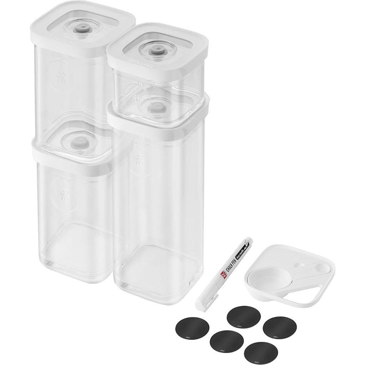 Zwilling Fresh & Save Cube Saklama Kabı Seti, S / 6-Parça, Şeffaf-Beyaz