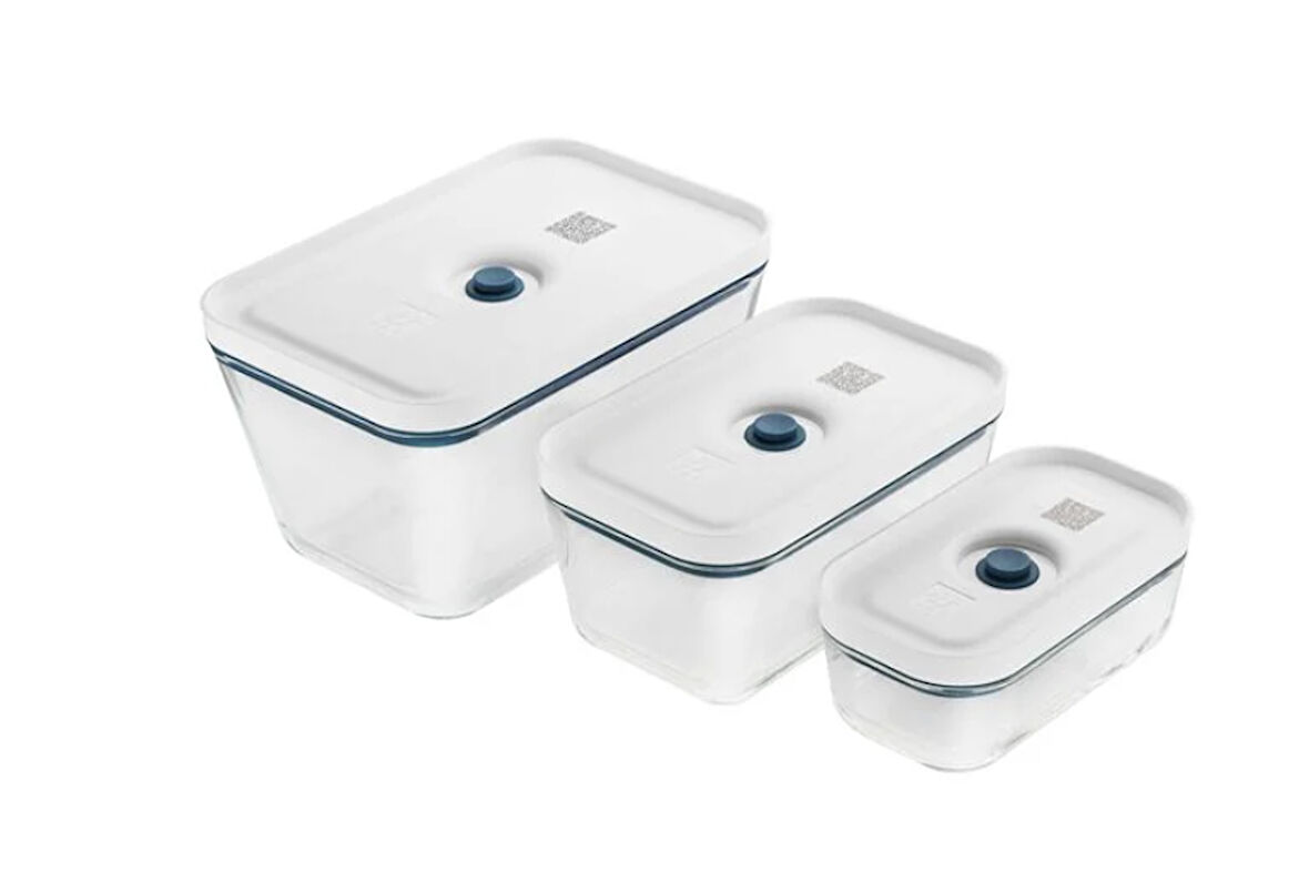 Zwilling Fresh & Save Vakumlu Saklama Kabı Seti-S-M-L/Akdeniz Mavisi
