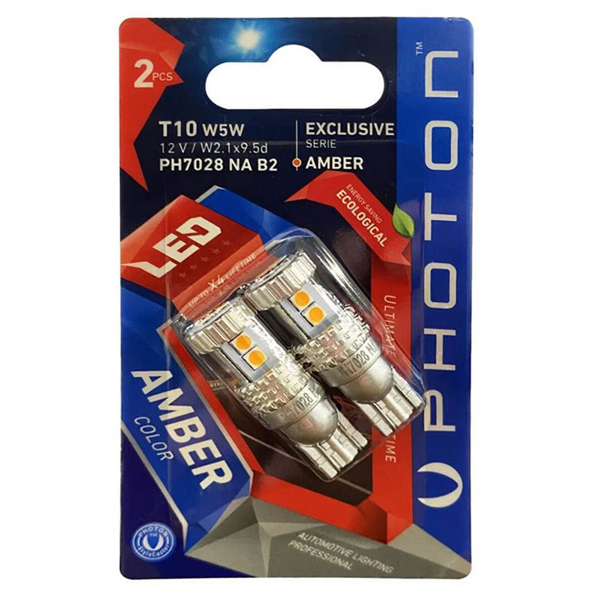 PHOTON W5W 15SMD AMBER 12V CB PARK LED (2'Lİ BLİSTER) PH7028 NA B2