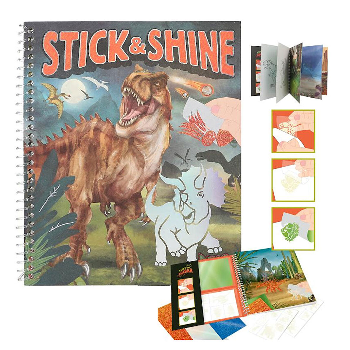 TOP Model Dino Boyanabilir Stickli Tasarım Kitabı 12473